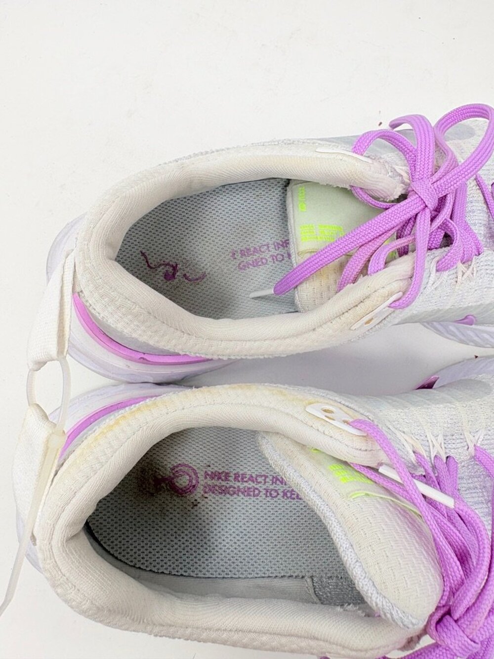 Nike React Infinity 3 Road Running Shoe Sneaker White Purple Size 9.5 - Picture 9 of 11